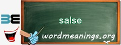 WordMeaning blackboard for salse